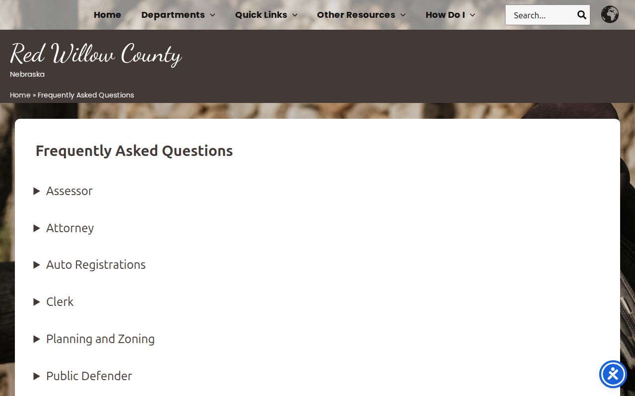 Red Willow County warrant search and public-record request routing