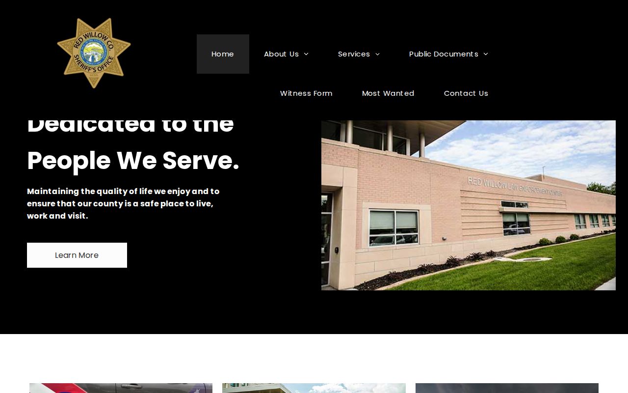 Red Willow County warrant records and Sheriff office source